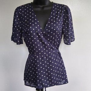 Lucky Brand short sleeve tie blouse XS